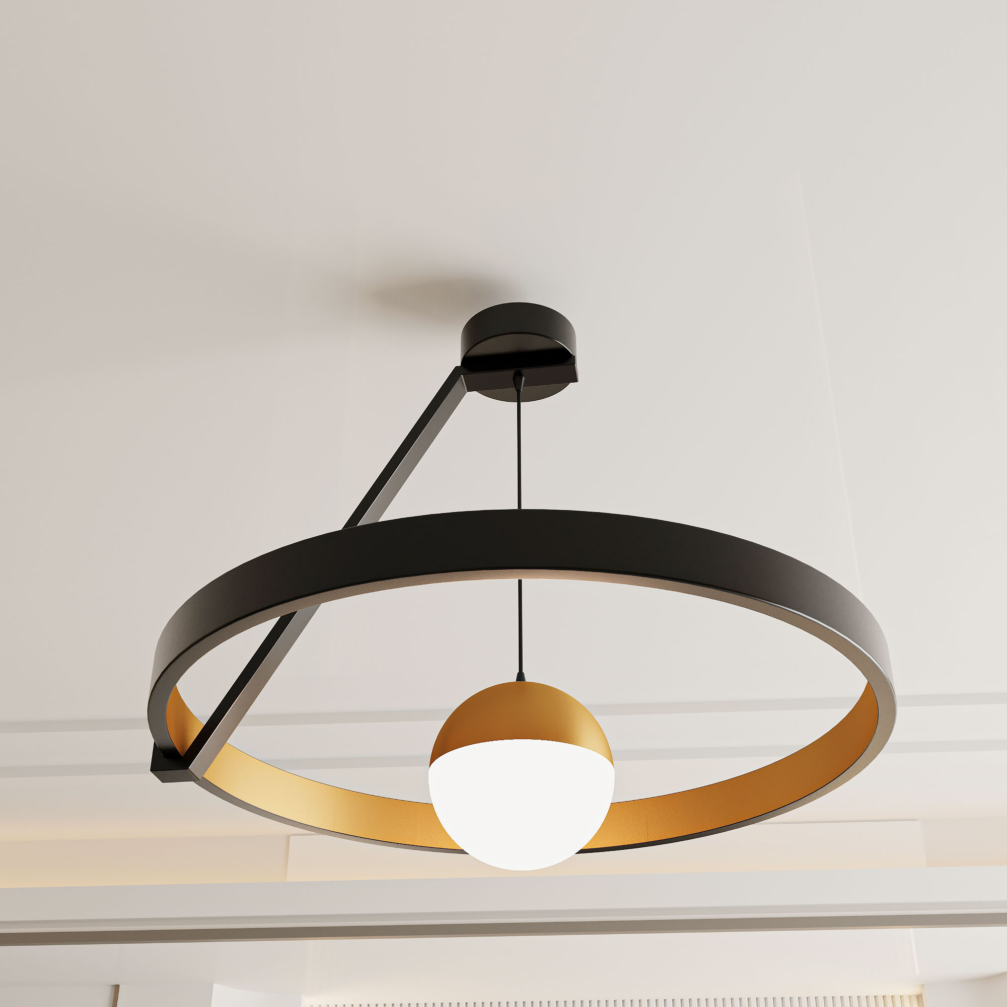 وحدة إضاءة الثريا الكرة الزجاجية