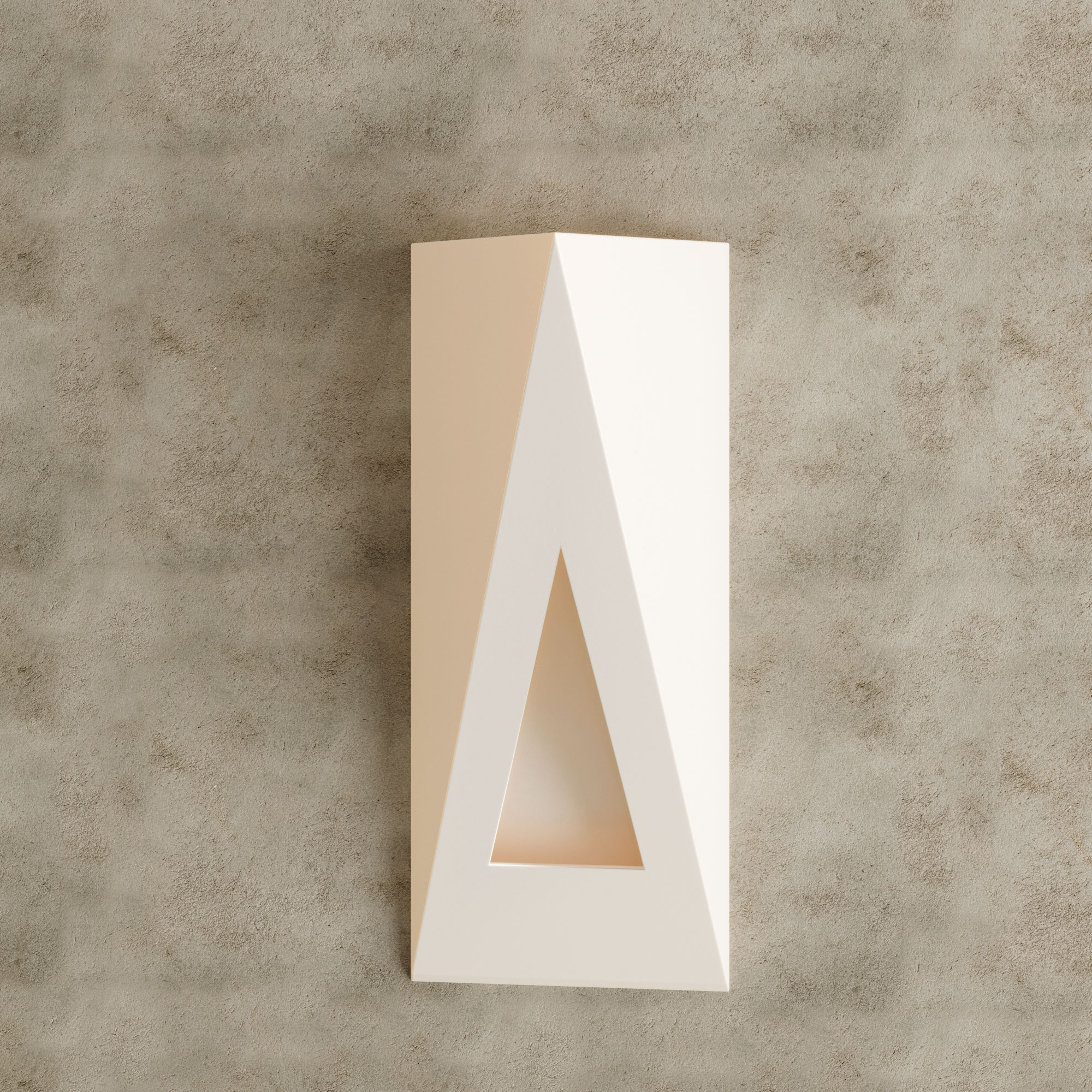 جدارية معاصرة بتصميم مثلثات متداخلة