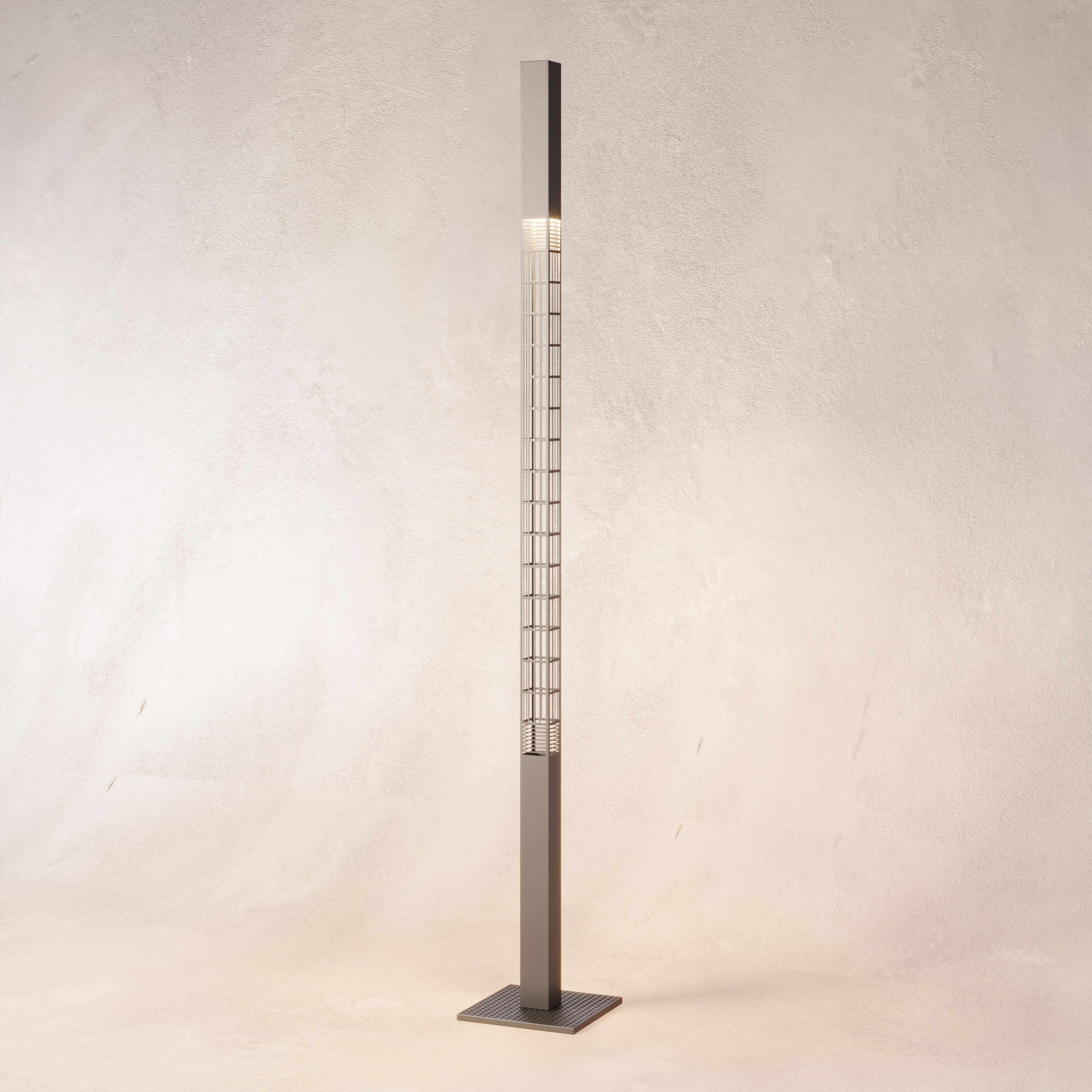 أعمدة إضاءة خارجية على شكل مربع