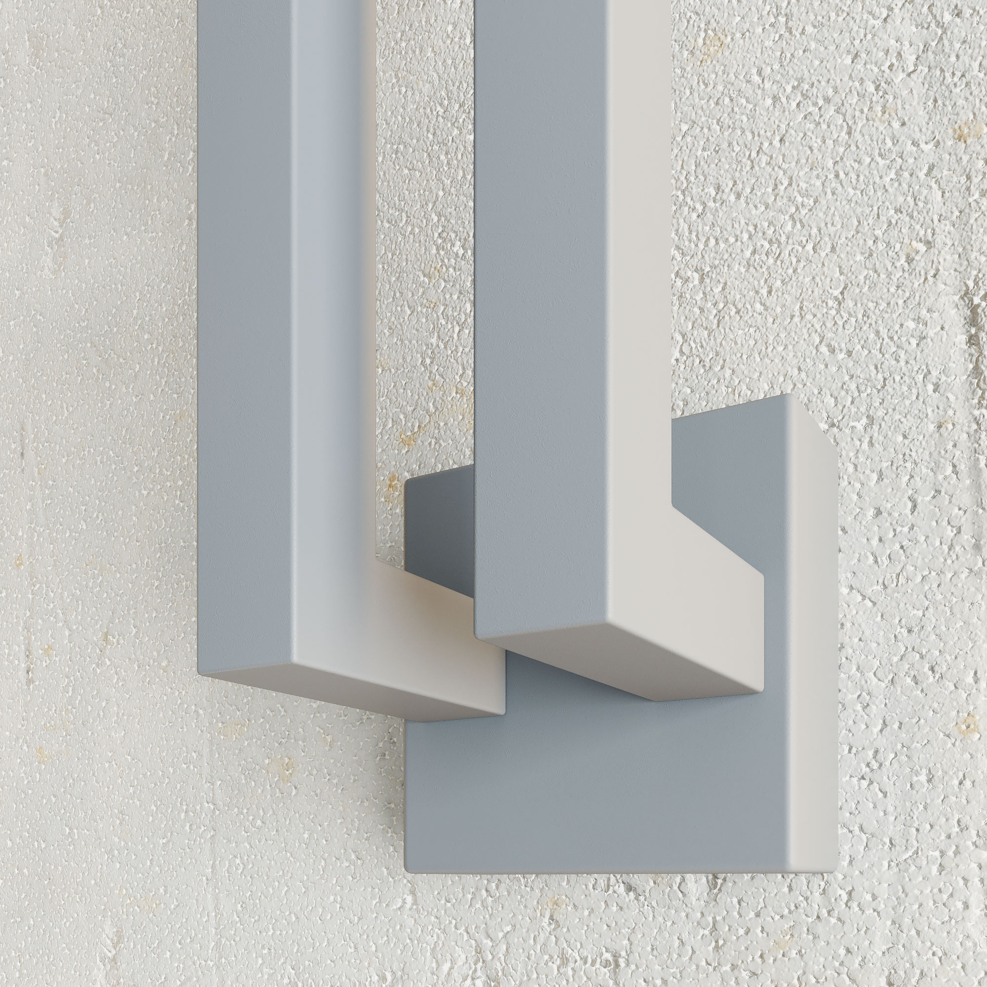 وحدة إضاءة معدنية سوداء مستطيلة بسيطة