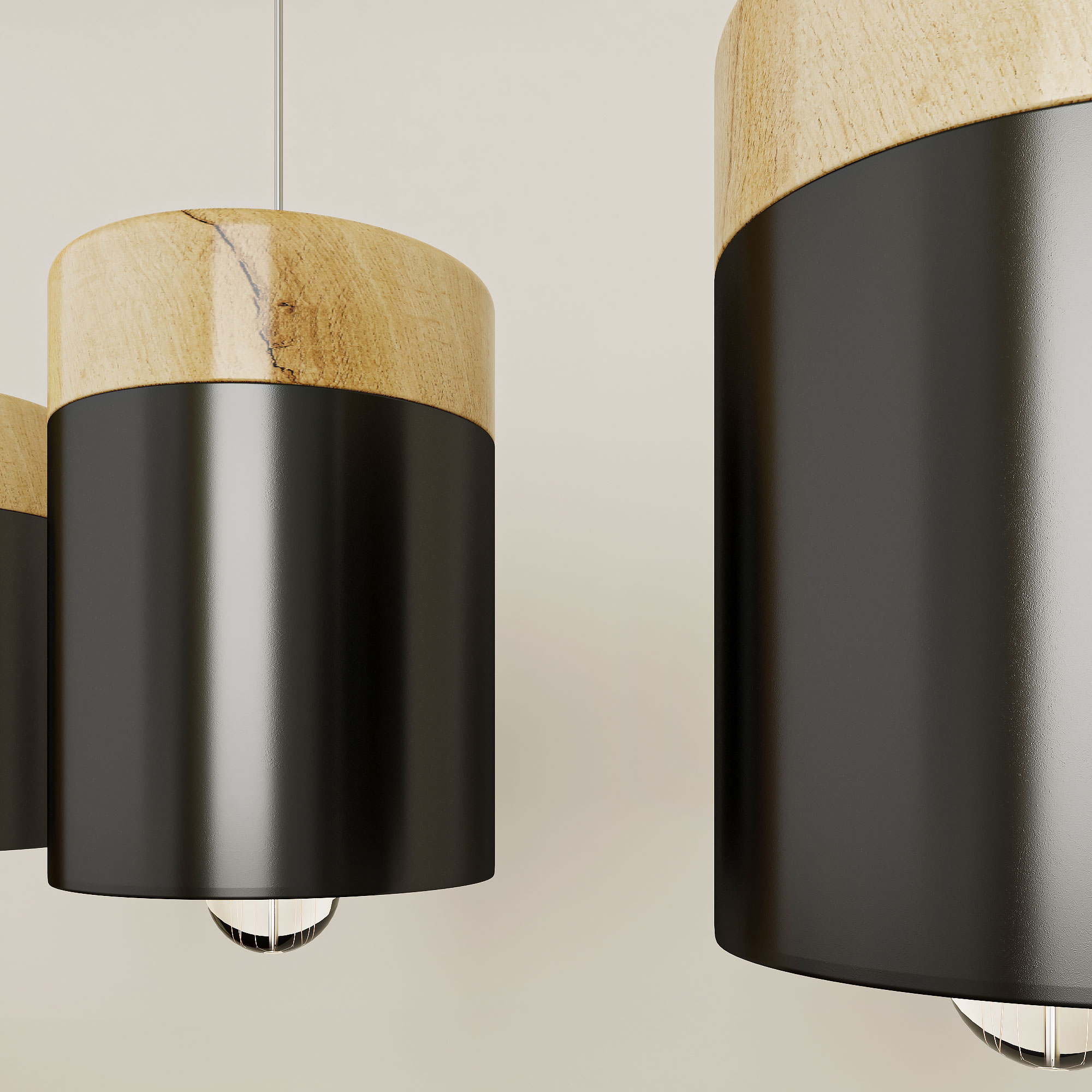 وحدة الإضاءة المعلقة الخشبية